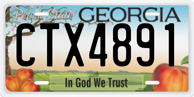 GA license plate CTX4891