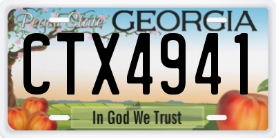 GA license plate CTX4941