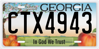 GA license plate CTX4943
