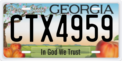 GA license plate CTX4959