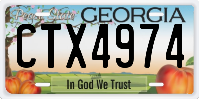 GA license plate CTX4974