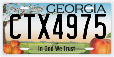GA license plate CTX4975
