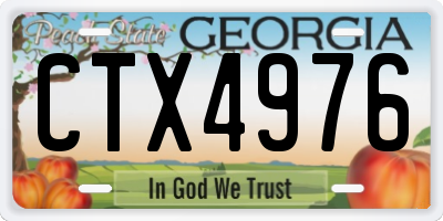 GA license plate CTX4976