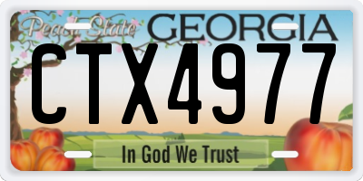 GA license plate CTX4977