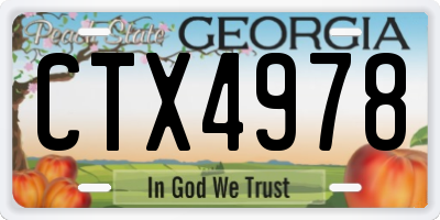 GA license plate CTX4978