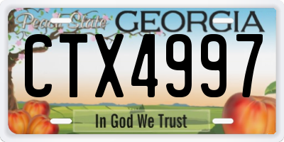GA license plate CTX4997