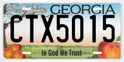 GA license plate CTX5015