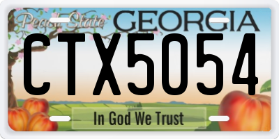 GA license plate CTX5054