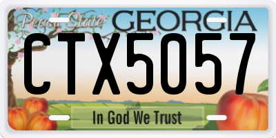GA license plate CTX5057