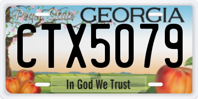 GA license plate CTX5079