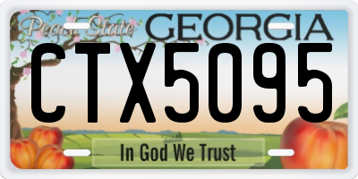 GA license plate CTX5095