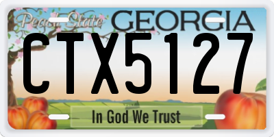 GA license plate CTX5127
