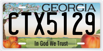 GA license plate CTX5129