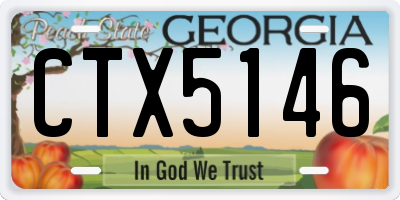GA license plate CTX5146