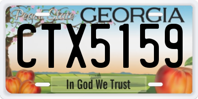 GA license plate CTX5159
