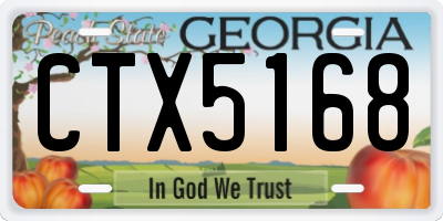 GA license plate CTX5168