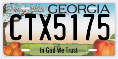 GA license plate CTX5175