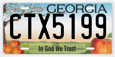 GA license plate CTX5199