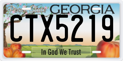 GA license plate CTX5219