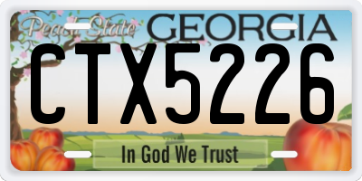 GA license plate CTX5226