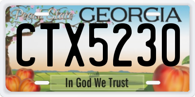 GA license plate CTX5230