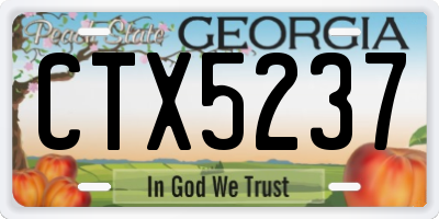 GA license plate CTX5237