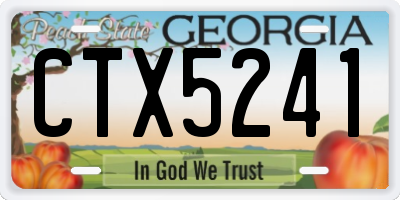 GA license plate CTX5241