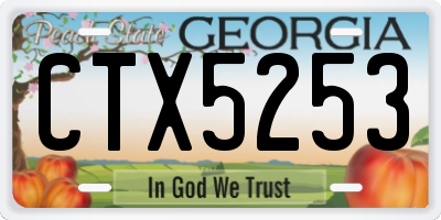 GA license plate CTX5253