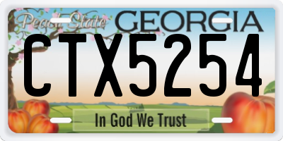 GA license plate CTX5254