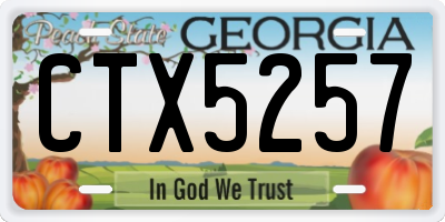 GA license plate CTX5257