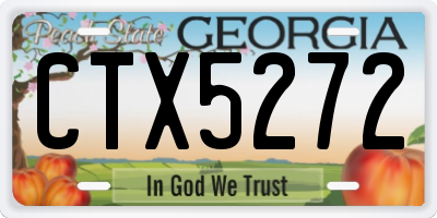 GA license plate CTX5272