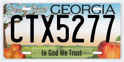 GA license plate CTX5277
