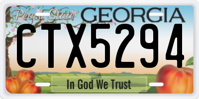 GA license plate CTX5294