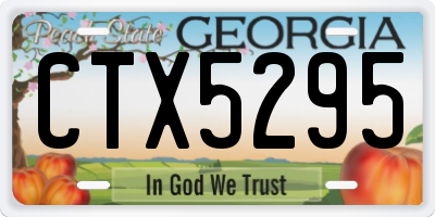 GA license plate CTX5295
