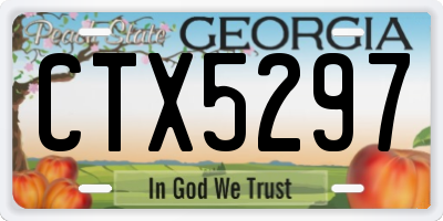 GA license plate CTX5297
