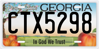 GA license plate CTX5298