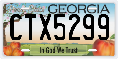 GA license plate CTX5299