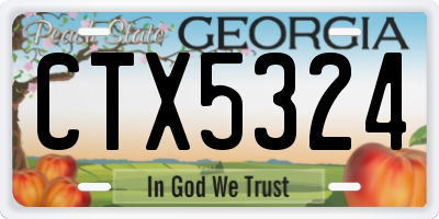 GA license plate CTX5324