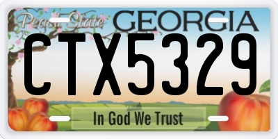 GA license plate CTX5329