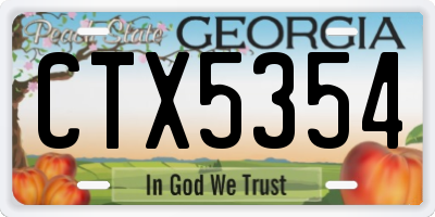 GA license plate CTX5354