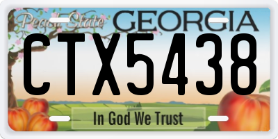 GA license plate CTX5438