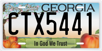 GA license plate CTX5441