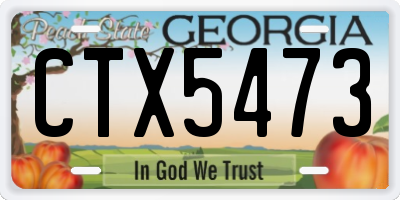 GA license plate CTX5473