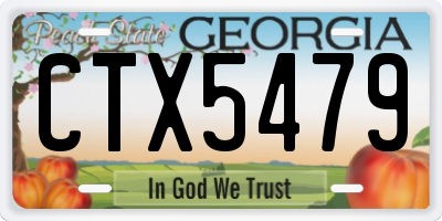 GA license plate CTX5479