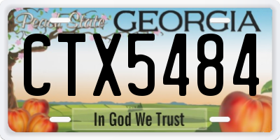 GA license plate CTX5484