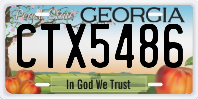 GA license plate CTX5486