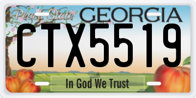 GA license plate CTX5519