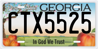 GA license plate CTX5525