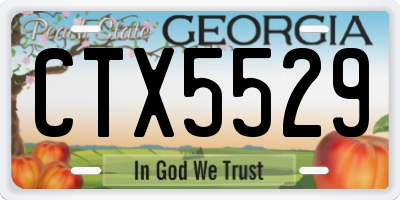 GA license plate CTX5529