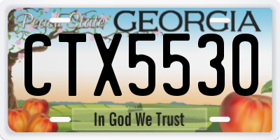 GA license plate CTX5530